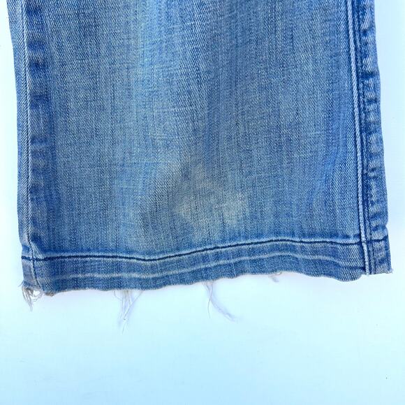 Vintage Y2K 7 For All Mankind 74AM Flare Jeans Pocket Detail 26 Boho Mid Rise - Picture 8 of 10